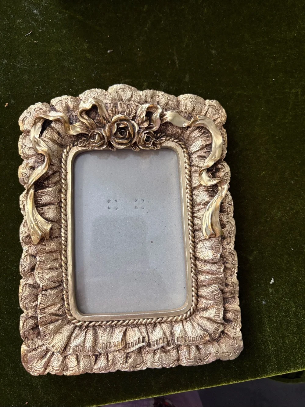 Gold Ornate Floral Tabletop Picture Frame - Classic Home Accent